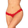 Obsessive Odvážná tanga Amor Cherris crotchless thong - Obsessive - S/M - červená