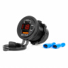 Vodotesná telefónna nabíjačka so spínačom ČERVENÝ LED indikátor Digitálny voltometer USB + USB C QC3.0 12/24V