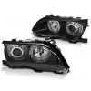 Predné svetlá BMW E46 01-05 Angel Eyes Black