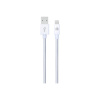 Dviced Vedený kábel USB - A na Lightning Nylon Textile 1,25 m - biely