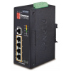 Planet ISW-504PT, 5x 10/100, 4x POE IEEE 802.3af, 60W, DIN, IP30, -40~75 st.C ISW-504PT