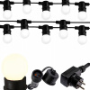 Vonkajšia dekoračná reťaz GIRLANDA - Garden Garland 6,2m + 10x LED E27 6W Mlieko (Vonkajšia dekoračná reťaz GIRLANDA - Garden Garland 6,2m + 10x LED E27 6W Mlieko)