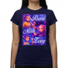 Rumi, Mira a Zoey - Huntrix - dámske tričko s potlačou pre fanúšikov filmu KPop Demon Hunters - Tričkový | L | Navy | Dámske - super slim