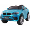 BMW X6M Elektrické autíčko pre deti Lak Modrý + Pilot + EVA + Voľný