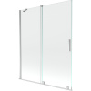 Mexen Velar, 2-krídlová posuvná vaňová zástena 140 x 150 cm, 8mm číre sklo, chrómový profil, 896-140-000-01-01