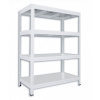 Kovový regál do domácnosti Biedrax 35 x 90 x 120 cm, biely - 4 police pozink
