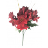Poinsettia Euphorbia Vianočná ruža kytica 25cm červená umelá