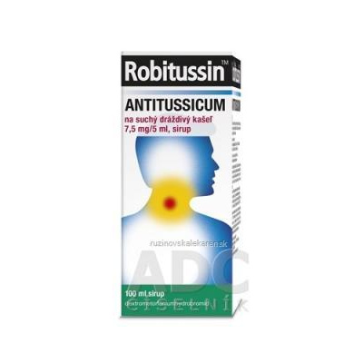 Doppel Farmaceutici S.r.l. Robitussin ANTITUSSICUM sir (liek.skl.) na suchý dráždivý kašeľ 1x100 ml