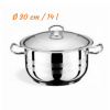 Royal 7807007 Hrniec s pokrievkou, nerezový ROYAL, 30 cm, 14 litrový