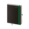 Diár 2026 DOUBLE BLACK-GREEN, A5 denný, 352 str, 145x205mm, s gumičkou