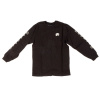 BRIXTON tričko - Primo L/S Stt Washed Black (WABLK)