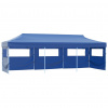 zahrada-XL Skladací párty stan s 5 bočnými stenami 3x9 m modrý 44978