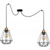 Candellux Primo závesné svietidlo 2x60 W čierna-patinová 32-00286
