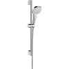 HANSGROHE Croma Select E sprchová súprava, ručná sprcha Multi 3jet EcoSmart 110 x 110 mm, 65 cm sprchová tyč, jazdec a sprchová hadica 160 cm, biela/chróm, 26581400