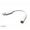 AKASA adaptér USB Type-C na 3.5 mm headphone jack adapter, 10cm, bílá
