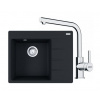 FRANKE SETG249MČ fragr drez 620x500mm CNG 611-62TL/2 Čierna mat+batéria FS 3230.031 Chróm FRA 114.0700.680