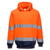 PORTWEST HI-VIS B316 / Reflexná mikina s kapucňou - HV oranžová/námorná modrá M