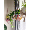 Kvetinový makramé strapce Boho retro vintage farby (Kvetinový makramé strapce Boho retro vintage farby)