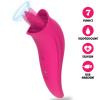 Silikonový vibrátor USB Clitoral & Nipple Licking Vibe růžový