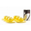 Danesi La Forma Sprint Gift Pack - Darkova Kazeta Kava 250g + 6 espresso šálok a 6 tanierikov - žltá