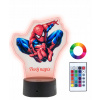 Nočná lampa Plexido 5905342843986 Multi -Colored (Nočná lampa s 3D LED spiderman tlače darček)