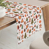 Biante Vianočný bavlnený behúň na stôl Sandra SA-516 Vianočné perníčky a ozdoby na bielom 45x120 cm