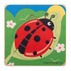 Puzzle Bigjigs Toys 4 kusy Bigjigs Toys Vkládací puzzle životní beruškycyklů
