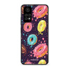Lesklý kryt Mobiwear Glossy - Xiaomi Redmi Note 11S - G046G - Donutky (Prémiové lesklé pouzdro, obal, kryt Mobiwear Glossy na mobil Xiaomi Redmi Note 11S - G046G - Donutky, materiál Plast + TPU siliko
