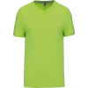 KARIBAN VINTAGE V-NECK K357 / Pánske tričko s krátkym rukávom - lime M
