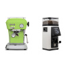 Ascaso Dream ONE, Fresh Pistachio + Rancilio STILE, white