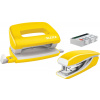 Leitz WOW zošívačka + dierovač, metalická žltá