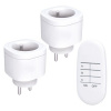 Solight dálkově ovládané zásuvky set 2 + 1, 2 zásuvky, 1 ovladač, learning code DY08