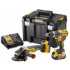 Dewalt DCK208P2T sada nářadí, příklepová vrtačka DCD796 + bruska DCG405 + 2x baterie 5,0 Ah + nabíječka + kufr