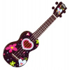 Mahalo Soprano Ukulele Heart Black