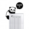 Nálepka nad vypínač Šetri s kamoškou pandou