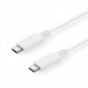 C-TECH kabel USB 3.2, Type-C (CM/CM), PD 100W, 20Gbps, 1m, bílý CB-USB32-10W