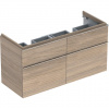 Geberit iCon - Skrinka pod dvojumývadlo 1200 mm, 4 zásuvky, prírodný dub 841522000