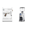 Ascaso Steel DUO PID, White&Wood + Eureka Atom Specialty 65, chrome