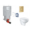 Grohe Uniset Set predstenovej inštalácie, klozetu, dosky SoftClose, tlačidla Skate Cosmopolitan a súpravy na vhadzovanie tabliet, kefovaný Cool Sunrise SANI15BB4121-GR