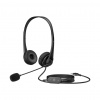HP Stereo USB Headset G2 Slúchadlá s mikrofónom Kábel Pres hlavu Kancelária / call centrum Čierna (428H5AA)
