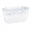 Kvetináč plast biely Prosperplast 28,5 cm x 13,5 x 15,5 cm
