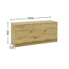 Casarredo RENO II skrinka na topánky, dub Artisan