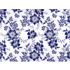 Bavlněná látka / plátno modrotisk květy Varianta: 1 (22220-2) bílá, Balení: 1 m