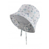 STERNTALER Klobúk letný na zaväzovanie motýliky organická bavlna UV 30+ biela dievča 51 cm 18-24 m 1402413-500-51