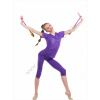 Gymnastické tričko reglan s hologramom a kamienkami RG649.22 fialové vel. 140