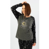 Vienetta Dámske pyžamo dlhé The moon Farba: Šedá - tmavo, Veľkosť: 2XL