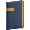 NOTIQUE Týždenný diár Twill 2026 (modro-zlatý) - Notique