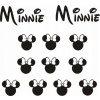 MINNIE MOUSE Myška nálepky prilba detský bicykel 27-8B