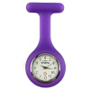 Silikonové připínací kapesní hodinky nejen pro zdravotní sestru - Fialová