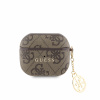 Guess 4G PU Charm puzdro pre AirPods 3 Brown